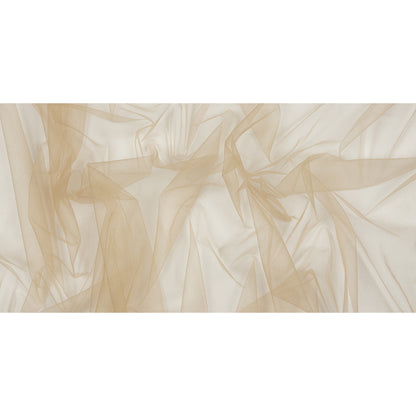Beige Leonardo Soft Nylon Tulle - Drape