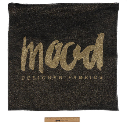Mood Designer Fabrics Metallic Black and Gold Oversized Square Patch - 18.875 - Full