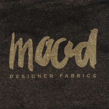 Mood Designer Fabrics Metallic Black and Gold Oversized Square Patch - 18.875