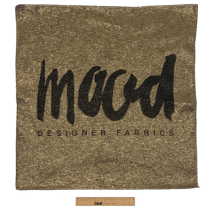 Mood Designer Fabrics Metallic Gold and Black Oversized Square Patch - 18.875" Full