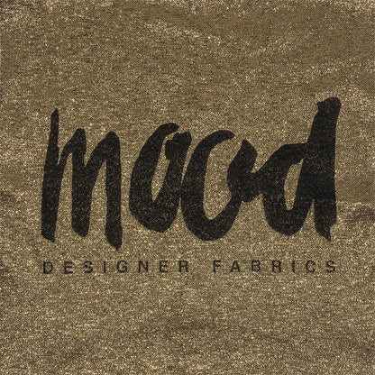 Mood Designer Fabrics Metallic Gold and Black Oversized Square Patch - 18.875"