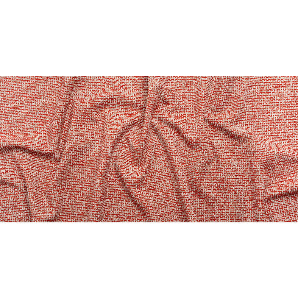 Crypton Ruby and Beige Tweed Polyester Upholstery Chenille Full