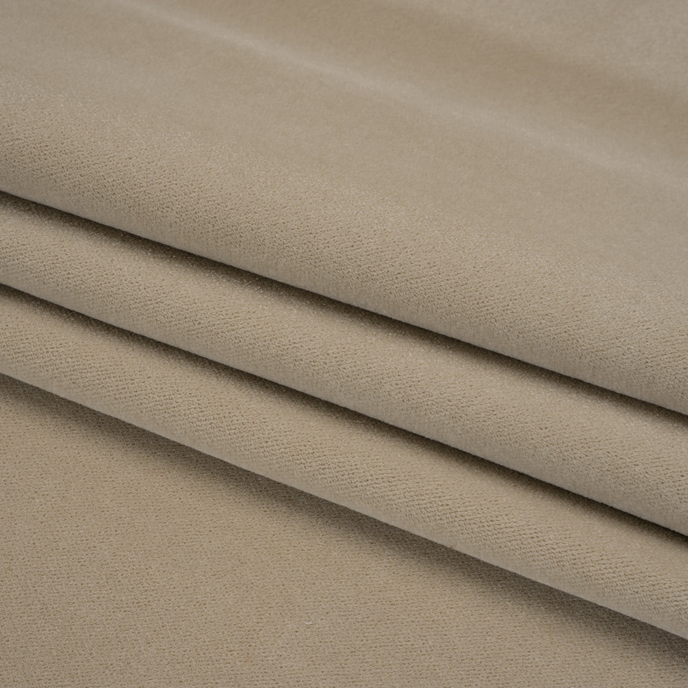 Polyester Upholstery Velvet by Crypton - Flax