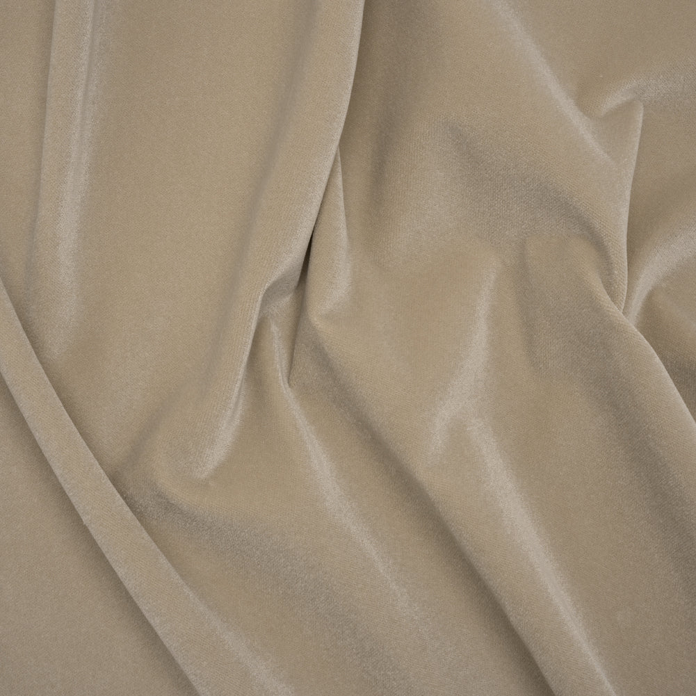 Polyester Upholstery Velvet by Crypton - Flax