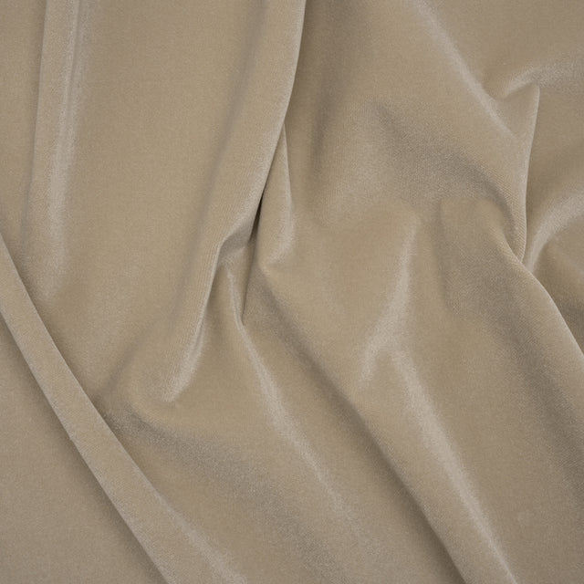 Polyester Upholstery Velvet by Crypton - Flax