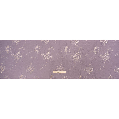 Metallic Rose Gold and Purple Crackled Abstract Luxury Brocade - Drape