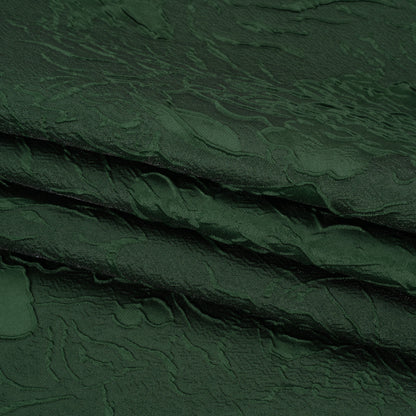 Luminous Hunter Green Crinkled Luxury Brocade