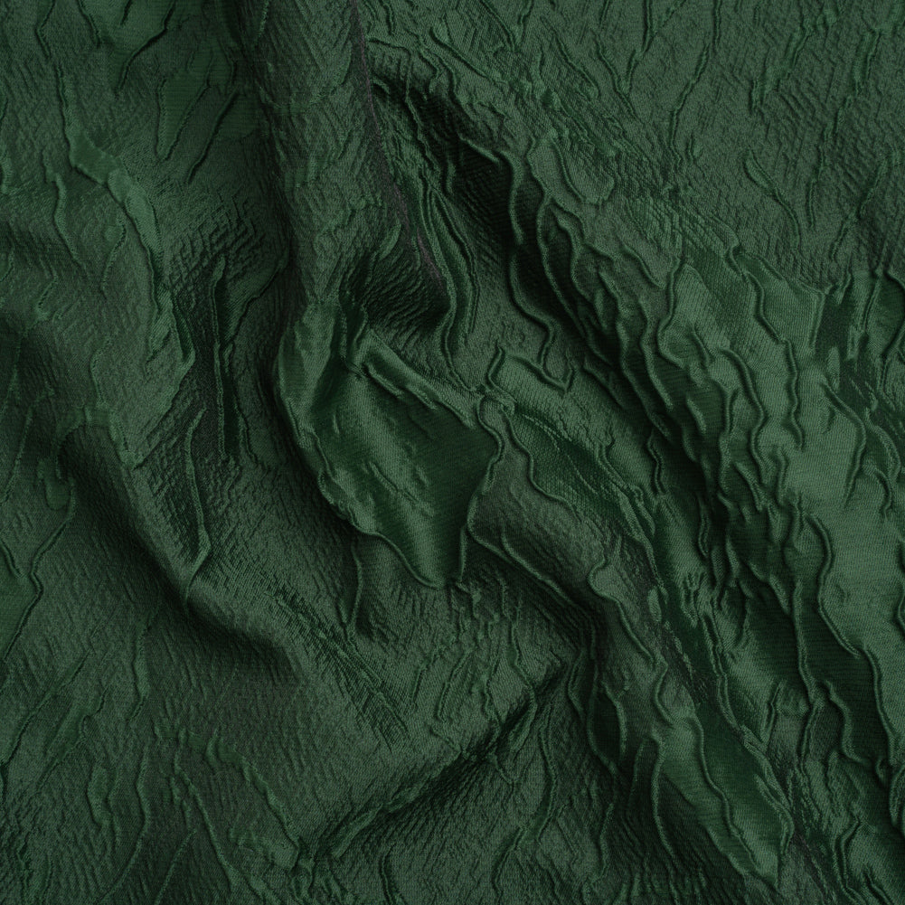 Green Crinkled Fabric