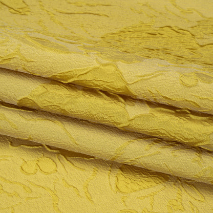 Luminous Citron Crinkled Luxury Brocade - Full
