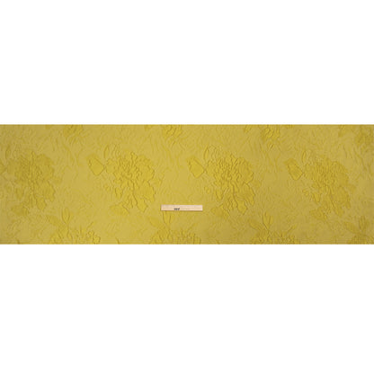 Luminous Citron Crinkled Luxury Brocade - Drape