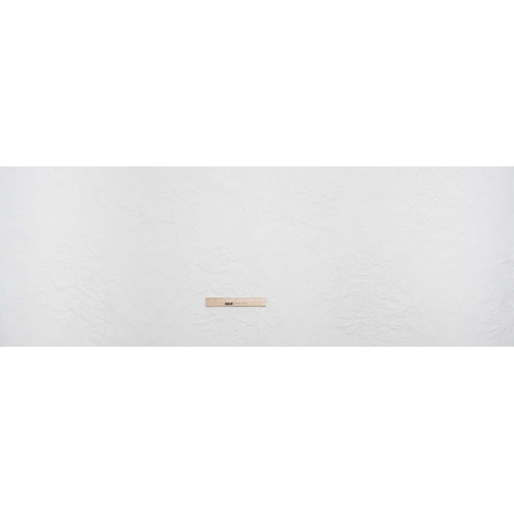 Luminous Off White Crinkled Luxury Brocade Drape