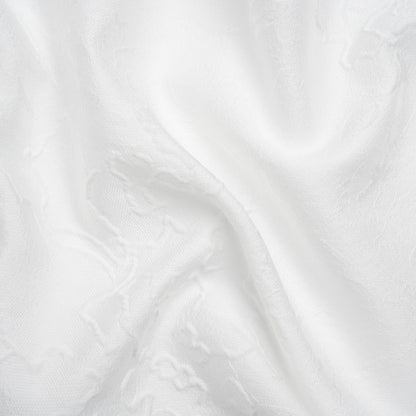 Luminous Off White Crinkled Luxury Brocade