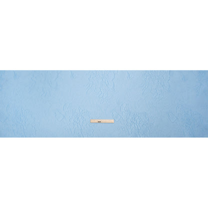 Luminous Baby Blue Crinkled Luxury Brocade - Drape