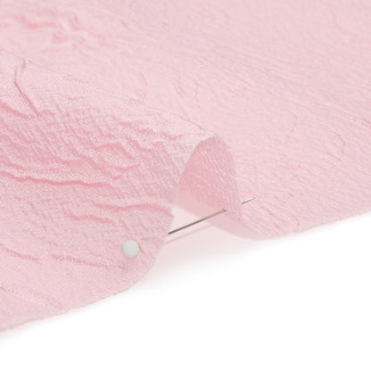 Luminous Baby Pink Crinkled Luxury Brocade Folded