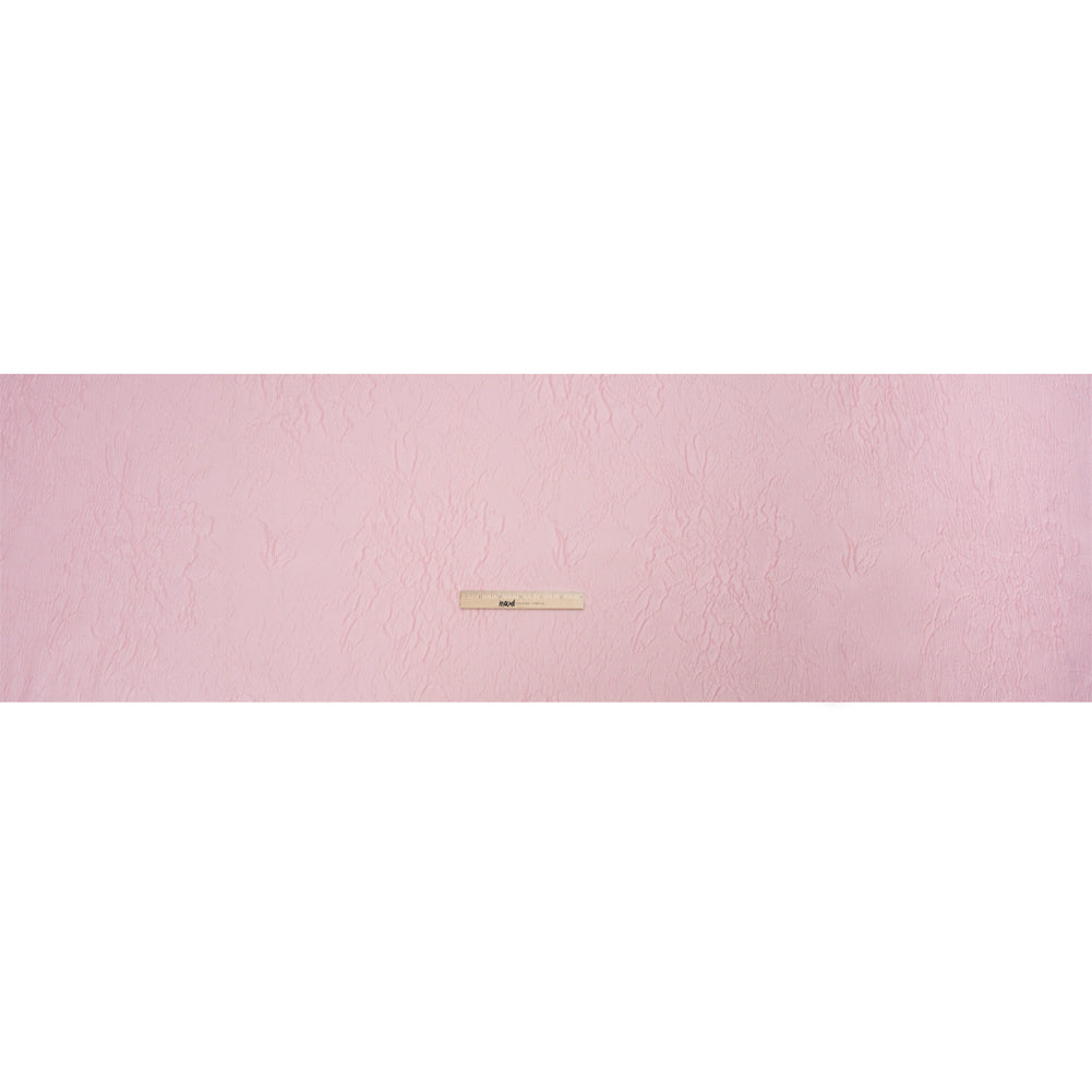 Luminous Baby Pink Crinkled Luxury Brocade Drape