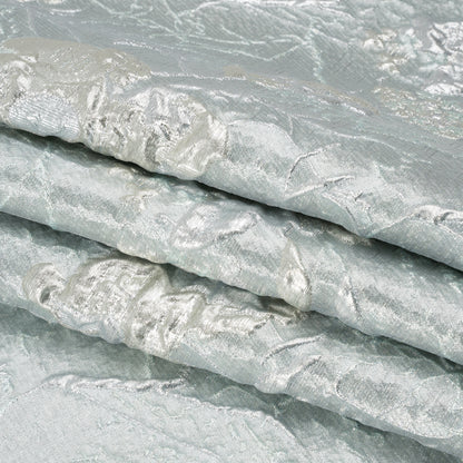 Metallic Silver and Gray Flower Clippings Luxury Brocade - Full