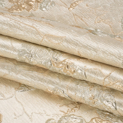 Metallic Gold and Silver Flower Clippings Luxury Brocade - Full
