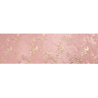 Metallic Pink and Gold Flower Clippings Luxury Brocade Drape