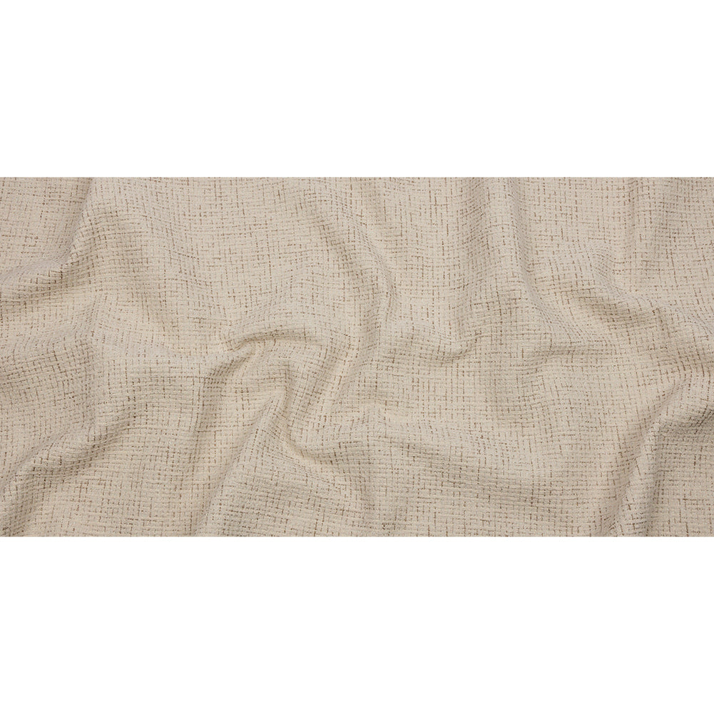 Crypton Creme Crosshatched Polyester Chenille Woven - Full
