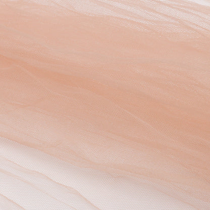 Poplar Nude Crinkled Soft Polyester Tulle - Full