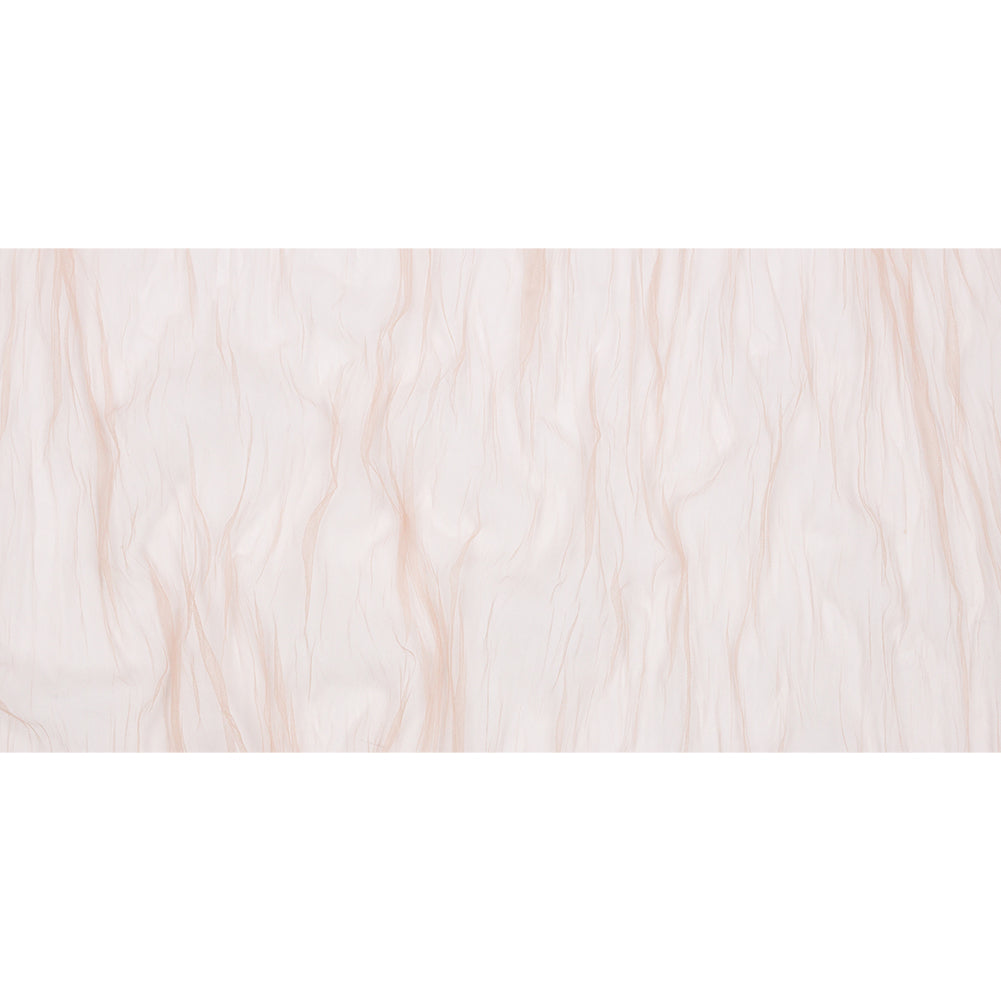 Poplar Nude Crinkled Soft Polyester Tulle - Drape