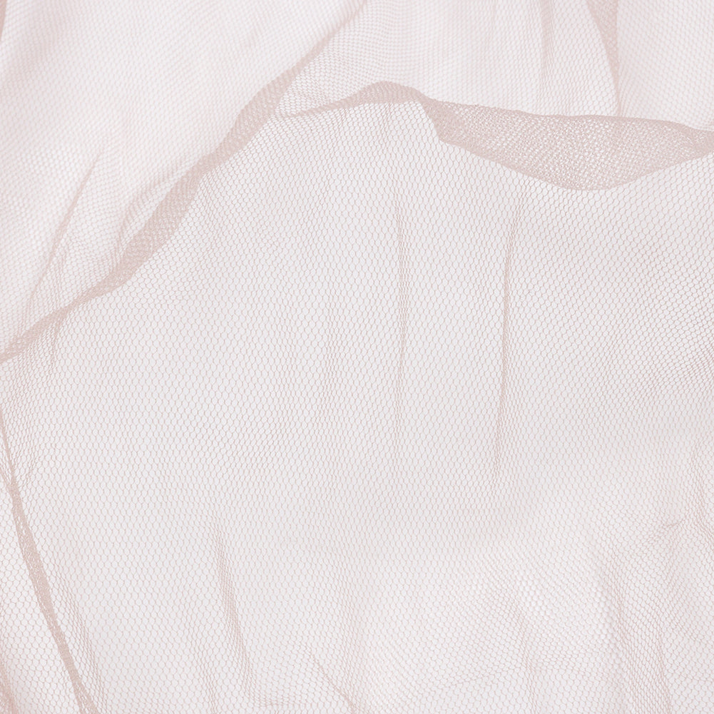 Crinkled Soft Polyester Tulle - Taupe - Poplar Collection Folded