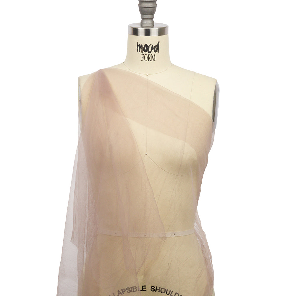 Crinkled Soft Polyester Tulle - Taupe - Poplar Collection Detail