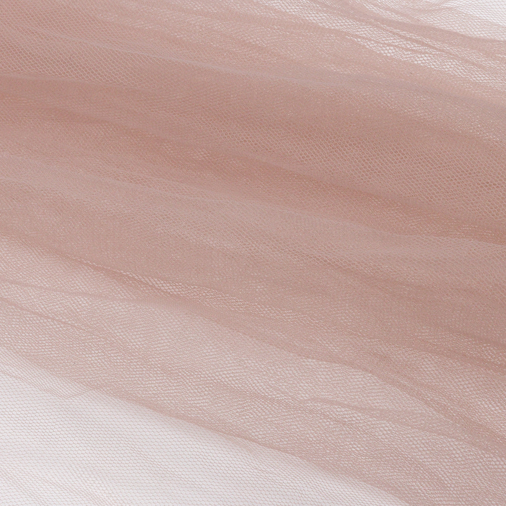 Crinkled Soft Polyester Tulle - Taupe - Poplar Collection Full