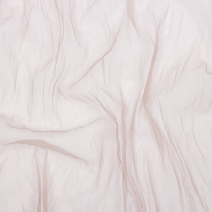 Crinkled Soft Polyester Tulle - Taupe - Poplar Collection