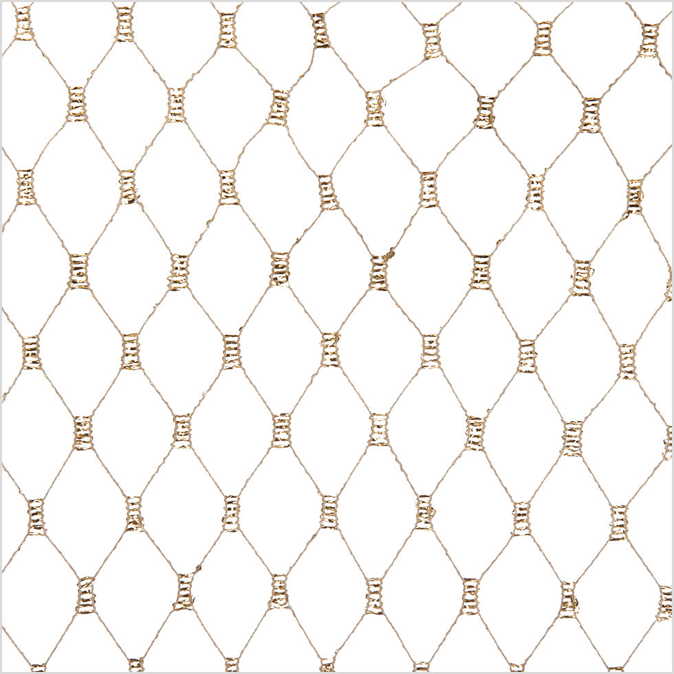 9" Metallic Gold Russian Veil Lace