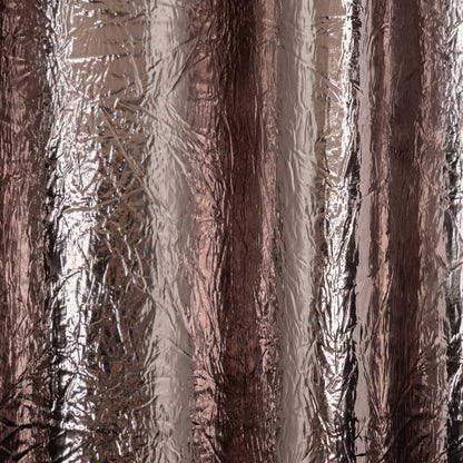 Ingot Pewter Crinkled Fabric-Backed Mirror Vinyl - Detail
