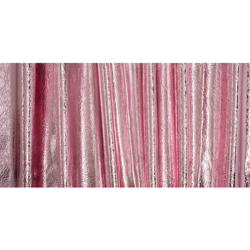 Ingot Pink Crinkled Fabric-Backed Mirror Vinyl - Full