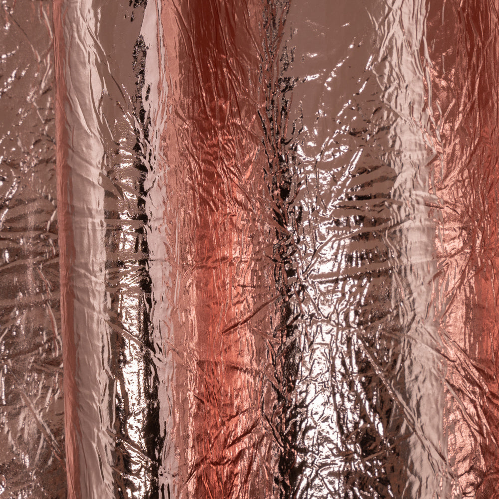 Ingot Champagne Crinkled Fabric-Backed Mirror Vinyl