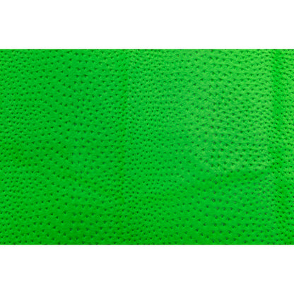 Kidepo Neon Green Faux Ostrich Leather Vinyl - Folded