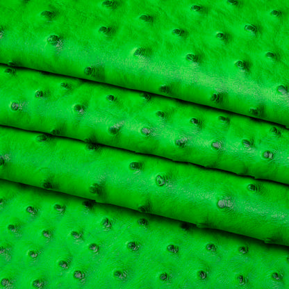 Kidepo Neon Green Faux Ostrich Leather Vinyl - Detail