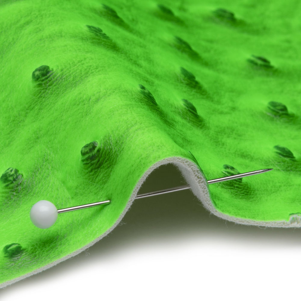 Kidepo Neon Green Faux Ostrich Leather Vinyl - Full