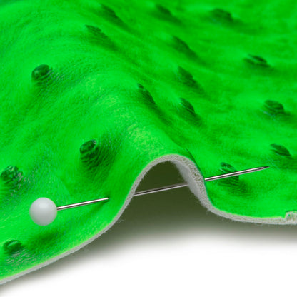 Kidepo Neon Green Faux Ostrich Leather Vinyl - Full