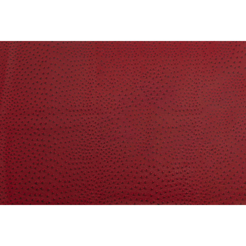 Kidepo Burgundy Faux Ostrich Leather Vinyl - Folded