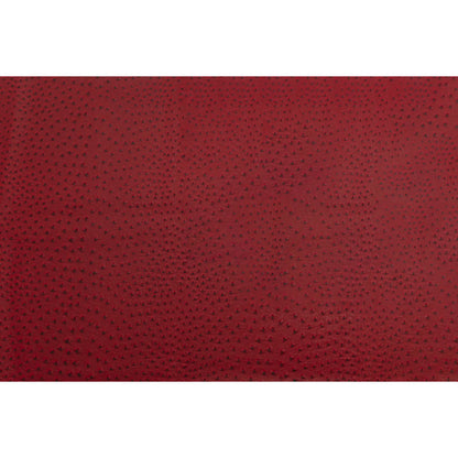 Kidepo Burgundy Faux Ostrich Leather Vinyl - Folded