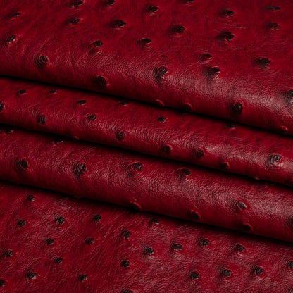 Kidepo Burgundy Faux Ostrich Leather Vinyl - Detail