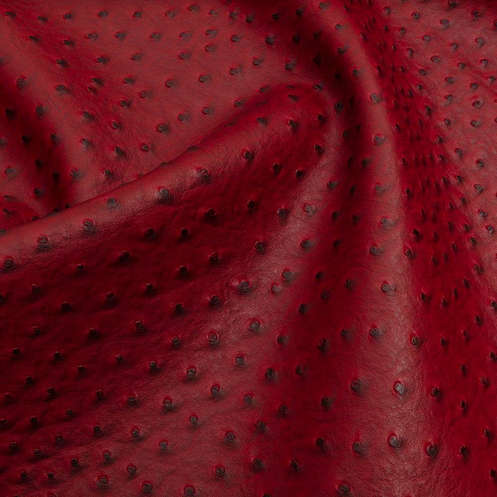 Kidepo Burgundy Faux Ostrich Leather Vinyl