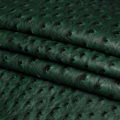 Kidepo Hunter Green Faux Ostrich Leather Vinyl Detail
