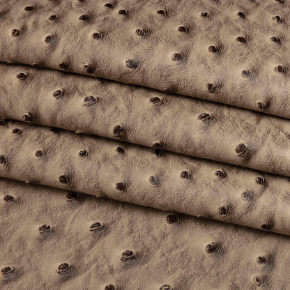 Kidepo Light Coffee Faux Ostrich Leather Vinyl - Detail