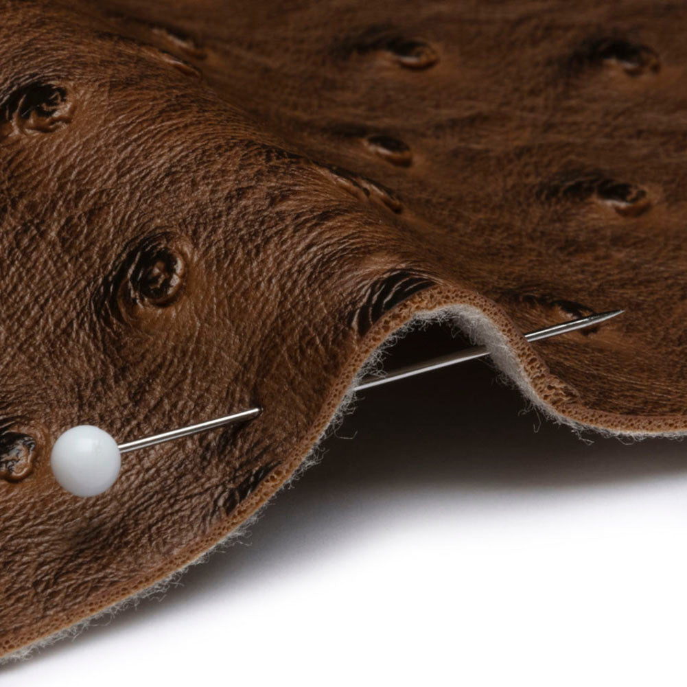 Kidepo Brown Faux Ostrich Leather Vinyl Full