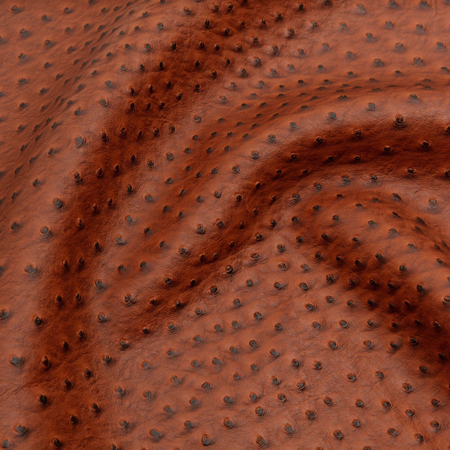 Kidepo Chestnut Faux Ostrich Leather Vinyl