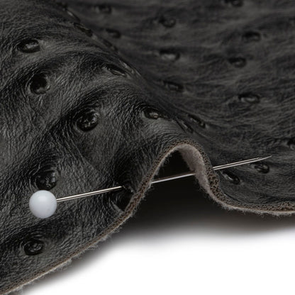 Kidepo Charcoal Faux Ostrich Leather Vinyl - Full
