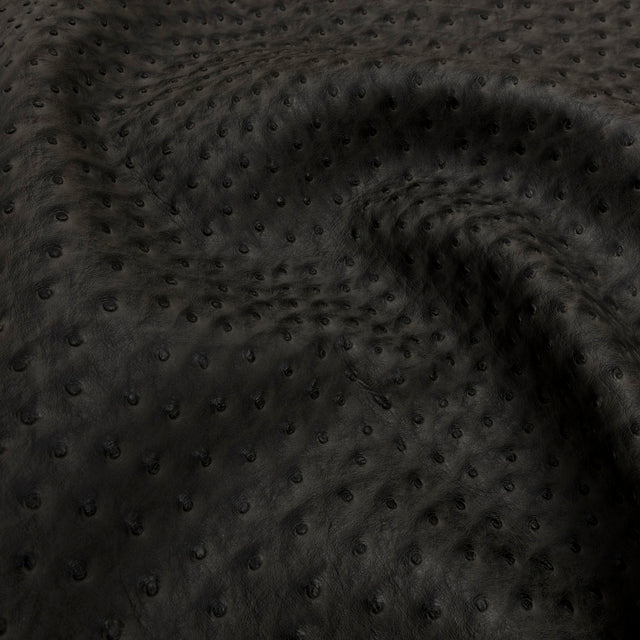 Kidepo Charcoal Faux Ostrich Leather Vinyl