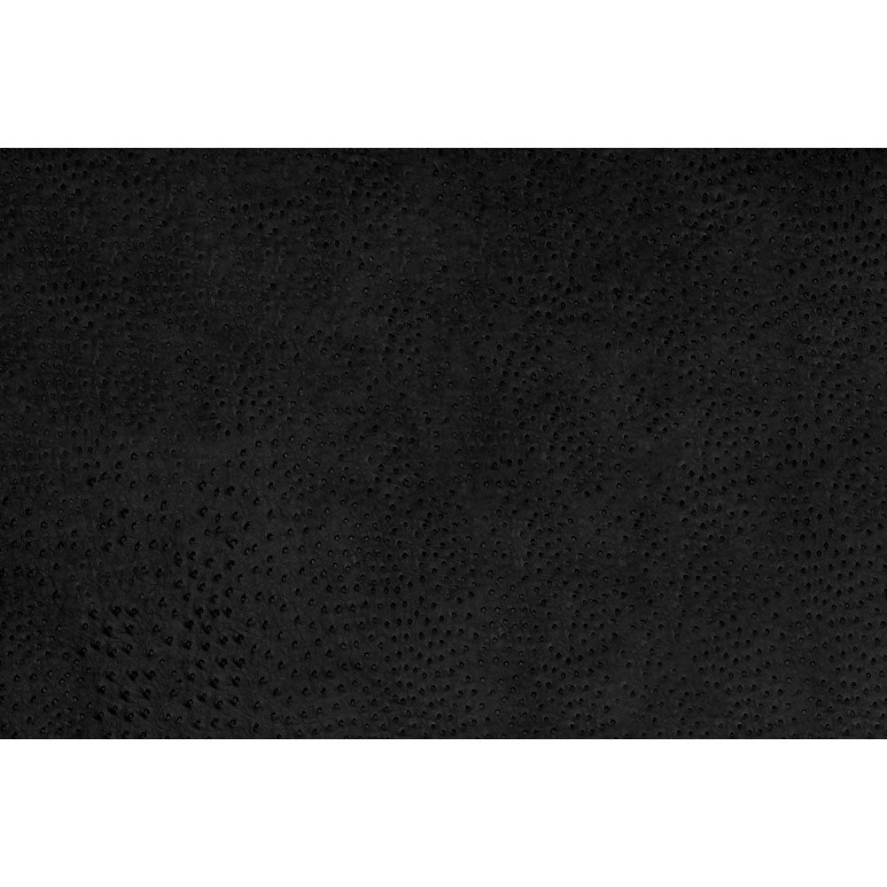 Kidepo Black Faux Ostrich Leather Vinyl Folded