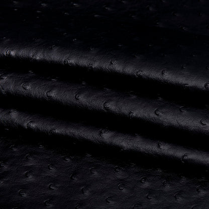 Kidepo Black Faux Ostrich Leather Vinyl Detail