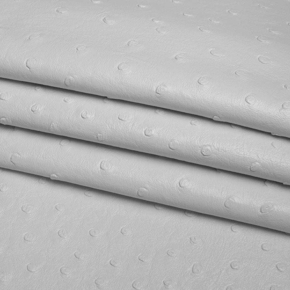 Kidepo White Faux Ostrich Leather Vinyl Detail